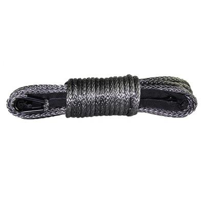 China Hot Sale 4x4 offroad 8 mm high tensile synthetic offroad winch rope double braided 6 ton tension winch rope for sale