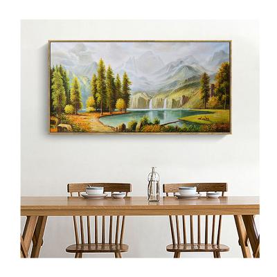 China Modern abstract oil painting landscape painting inkjet living room decoration hotel and guesthouse frameless painting for sale