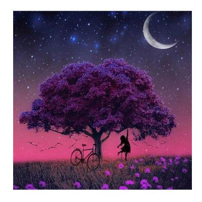 China BRIEF digital painting tree abstract oil painting DIY landscape art of life living room bedroom decoration painting for sale