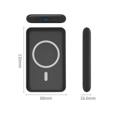 China Type-C External Magnetic Wireless Smart Watch Power Bank 10000mAh Battery Fast Charger for sale