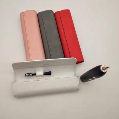 China High Quality OEM Factory Wholesale Price PU Toothbrush Holder Protective Box Power Toothbrush Travel Portable Leather Case for sale