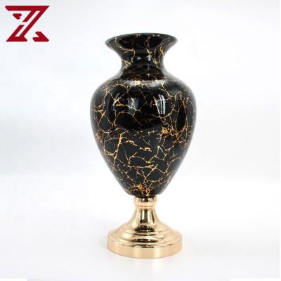 China Wholesale Custom Antique Modern Home Decor Flower Vase Light Luxury For Wedding Decor Centerpiece Glass Tall Vase for sale