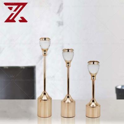 China Hot Sale Europe Gold Acrylic Tumbler Candle Holder High End Clear Candle Holder For Dining Table Centerpieces Thanksgiving Gift for sale