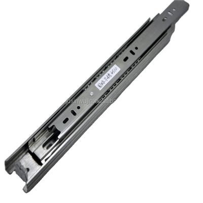 China Telescopic 45mm Full Extension 3 Fold Ball Bearing Telescopic Channel Slide For Drawer for sale