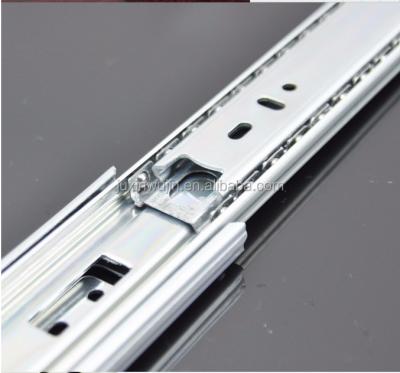 China Modern High Quality Telescopic 3 Fold Full Extension Furniture Guide Drawer Slide Track for sale