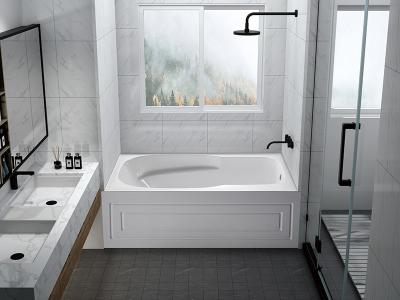 China PMMA Acrylic Skirt Bathtub White Without Drainer CUPC MG-DT1582 for sale