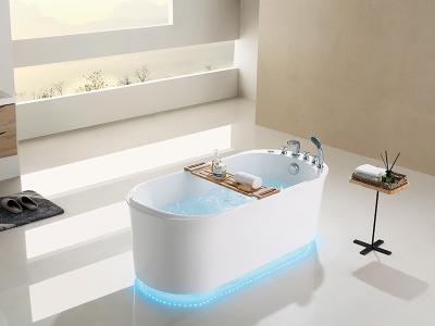 China White Acrylic Free Standing Bathtub Bath SP1028 Comfortable To Sit And Lie for sale