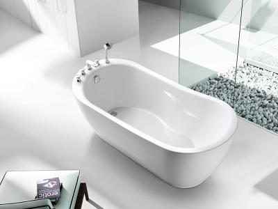 China Simple Bath Acrylic Free Standing Bathtub SP1029 1650×760×700mm for sale