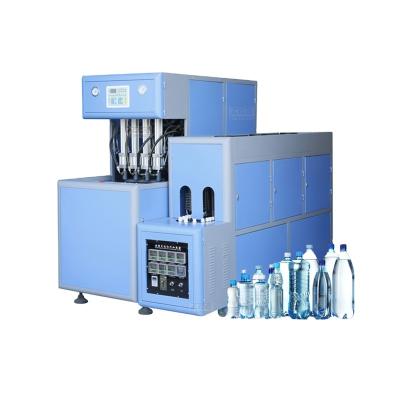 China Bottle Automatic 4 Cavity Dropping Bottle Semi Automatic Pet Plastic Bottle Blowing Machine for sale