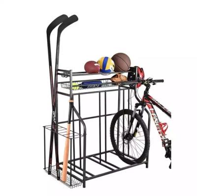 China Durable Free Standing Garage Bike Rack Storage Organizer, 3 Bike Floor Parking Rack For Garage Organizer, Bicycle Storage Rack for sale