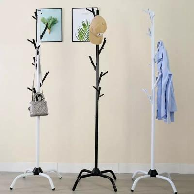 China Small Tree Shaped Heavy Duty Packing Metal Bedroom Coat Rack Hat Garment Coat Hanger Rack for sale