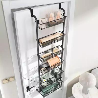 China High Quality Tiered Wall Stored Storage Rack Creative Free Punch Door Storage Rack Hook Door Back Hanger for sale