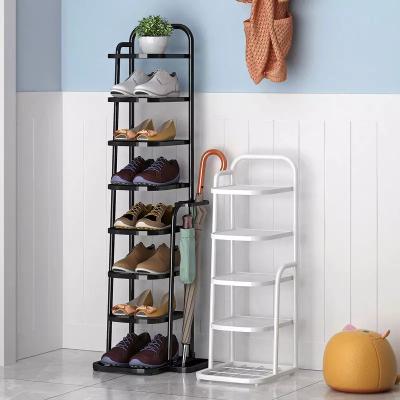 China Adjustable Space Saving Stackable Fashionable 5 Tier Home Shoe Rack Shoe Organizer Metal Shoe Rack for sale