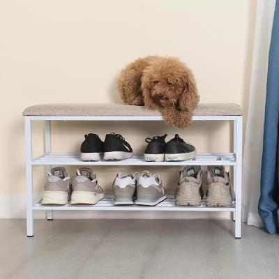 China Heavy Duty Heavy Duty Metal Shoes Rack Organizer Cabinet Shoe Storage Bench With Seat for sale