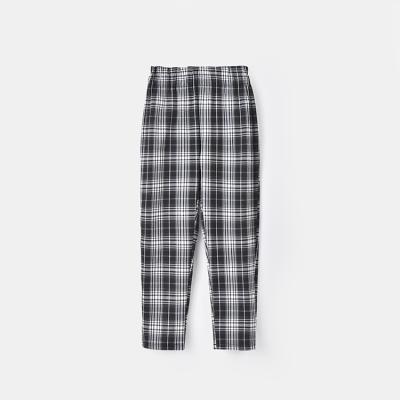 China Anti-pilling girls spring and autumn new pants loose big children's pants plaid straight-leg summer black and white casual pants for sale