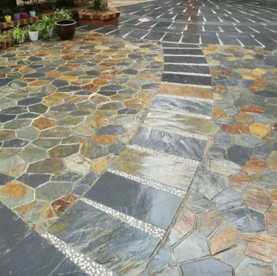 China Outdoor Rustic Garden Patio Paver Stones Natural Slate Outdoor Patio Tile Paver Stone for Garden for sale