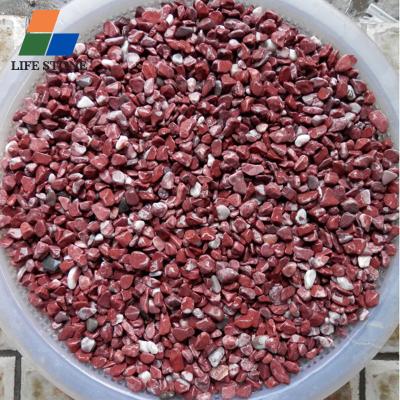 China From factory tropical natural red crushed stone directly for sale