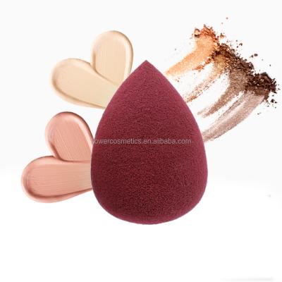 China Burgundy Color Makeup Blender Facial Sponge Non-latex Beauty Makeup Sponge Extra Soft Makeup Sponge Blast for sale