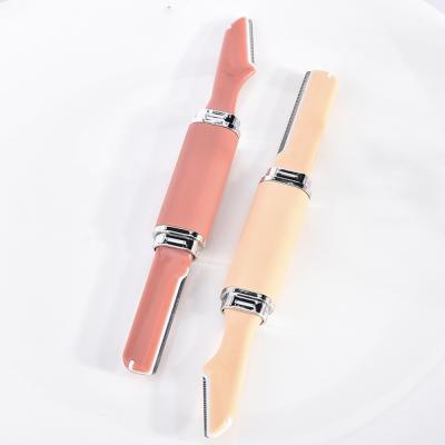 China Eyebrow Shaper Makeup Microblading Knife Shaping Double Blade Razor Blade Eyebrow Trimmer Shaping Knife Custom for sale