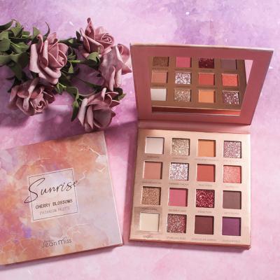 China 2020 Eye Makeup Cosmetics Popular Nude 16 Colors Waterproof Custom Eyeshadow Palette With Mirror Packaging for sale