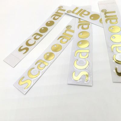 China Custom Metallic Perfume 3D Metal Logo Waterproof Label Embossed Gold Adhesive Foil Nickel Sticker for sale