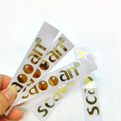 China Glossy Gold Metal 3D Label Transfer Label Waterproof Customize Logo Metallic Stickers for sale