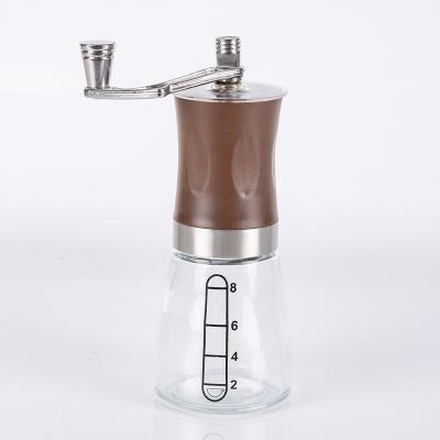 China WITH LID Mini version of the convenient manual home manual ceramic core glass coffee grinder for sale