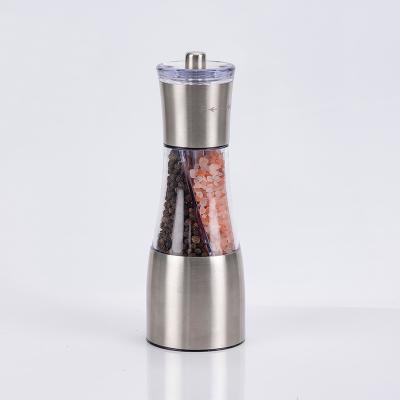 China Premium Viable 2 in 1 Manual Pepper Mill Salt and Pepper Grinder with Adjustable Ceramic Spice Kitchen Grinding Instrument for sale