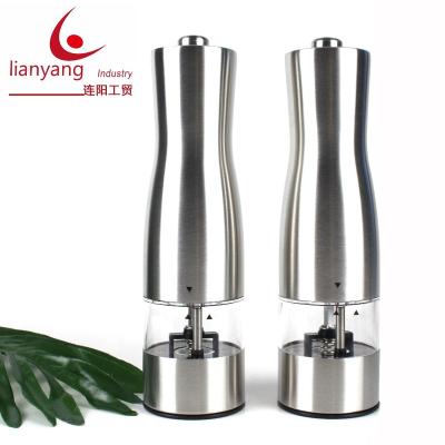 China Wholesale viable salt /salt pepper grinder and pepper grinder /electric spice grinder with LED light for sale