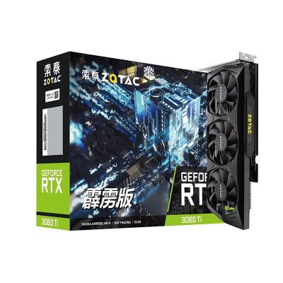 China New Workstation Gaming Graphics Card Zotac rtx 3060ti 8G GDDR6 Graphics Card For Desktop computer wholesale and retail gpu for sale