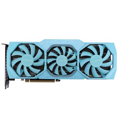 China Colorful OC 12G D6 1590Mhz Workstation Full Color Graphics Card Workstation GeForce GTX 3060 Ti 3060 1590Mhz With 3 Fan Independent Game Video Card for sale