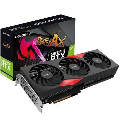 China Colorful Workstation High Performance iGame RTX3070Ti Tomahawk Graphics Card with 8GB GDDR6X 19Gbps ​​1770MHz nvidia graphics card for sale