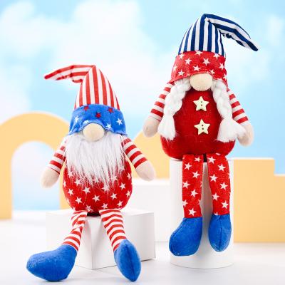 China Patriotic Gnome 4th of July Gnomes Plush Handmade Swedish Tomte Decorations Stuffed Patriotic Gnomes for American Independence Day Home Table for sale