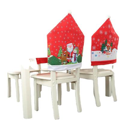 China Kid Gifts Christmas Chair Covers Red Snowflake Printed Chair Cover Decoration For Christmas for sale