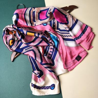 China The average export of 90cm satin scarf Korean female printed Major Brand Satin Scarf for foreign trade in 2018 for sale