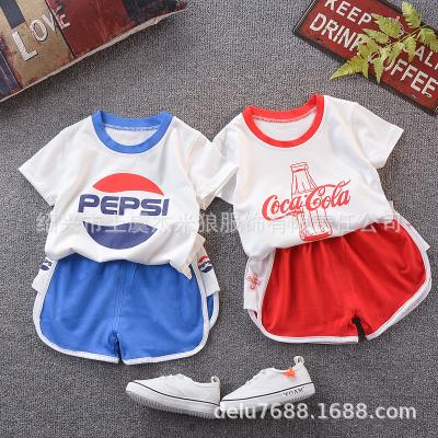 China Cool Children's Summer Suit Boys' And Girls' Silk/Cotton Children'S Short Sleeve Clothing for sale