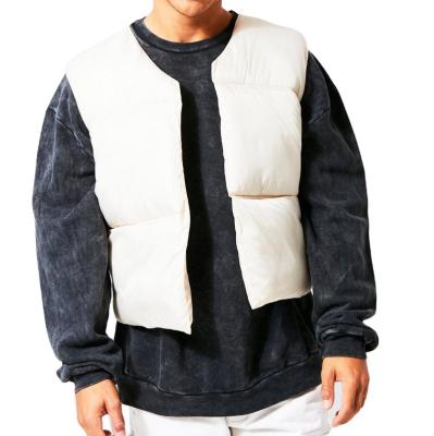 China Sustainable Winter Custom White Men Panel Padded Gilet for sale