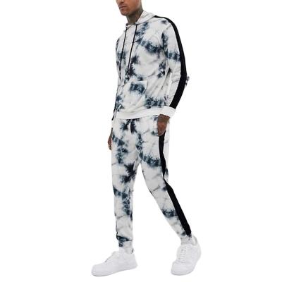 China Anti-Bacterial custom logo printing high quality tracksuit latest fashion tie dye tracksuits for men for sale