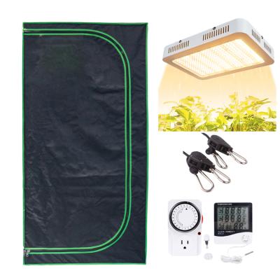 China Mylar Hydroponic Grow Tent with Observation Window and Floor Tray for Indoor Plant Growing for sale