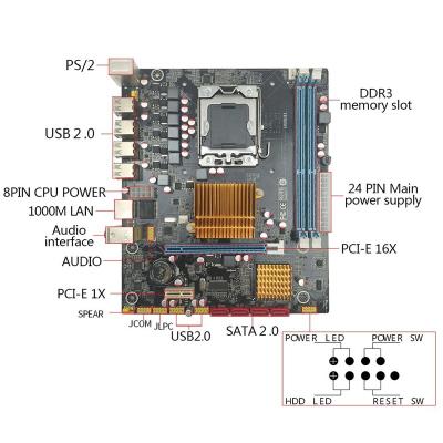 China Cheap Desktop x58 v310s1 matx ddr3 ecc supported deskptop lga1366 motherboard for sale