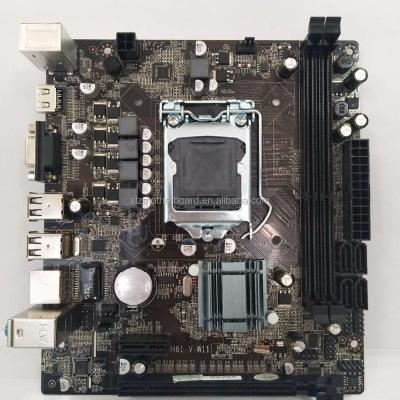 China Desktop lga 1155 quad core mATX best price h61 dual ram ddr3 mainboard for sale