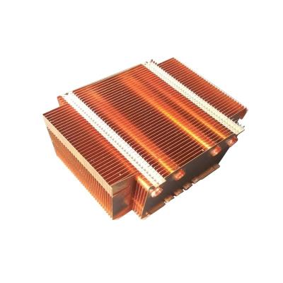 China Computer Case Copper Skiving Fin Heatsink For Electronic Equipment CNC Machining Parts Extruded Skived Fin Heatsink for sale