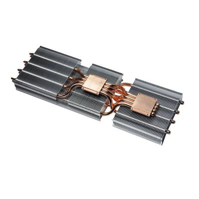 China Heatsink Radiator With Heat Pipes For Video Card Extruded Aluminum Profiles Heatsink Cooler For Graphics Card for sale