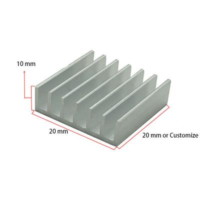 China Custom Radiator 20*20*10mm Radiator Profile Heatsink Industrial Anodized Extruded Aluminum Radiator Aclidinium Tamrock for sale