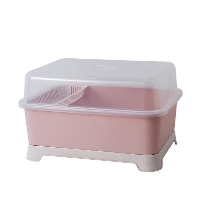 China Multifunctional Viable Kitchen Dish Wash Drain Shelf Storage Basket Can Be Plastic Dish Rack for sale