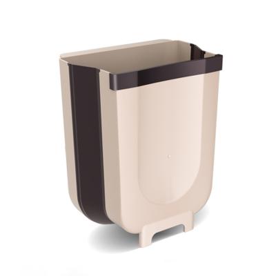 China Tiktok Tiktok Clutter Bucket Household Trash Bin Cabinet Door Wall Mounted Kitchen Stocked Trash Bin Hanging Hanging Folding for sale