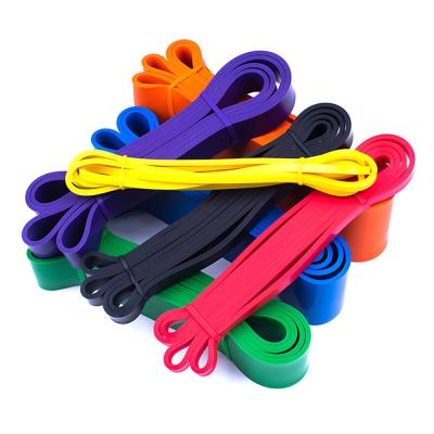 China Portable Eco-Friendly Yoga Belt Elastic Resistance Band Natural Rubber Latex Stretch Yoga Pilates Loop Fitness Pilates Loop Strength Gym Exercise for sale