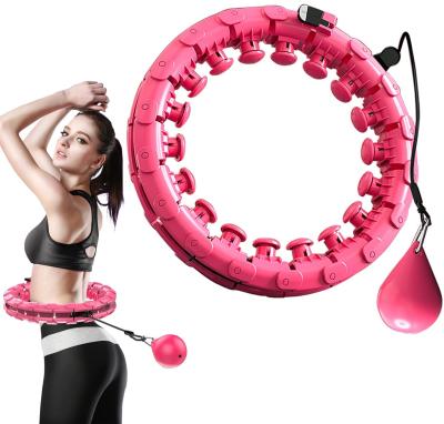 China Yoga Pilate Exercise Fitness Plastic Adjustable Adults Exercise Slimming Women Polynesian Dance Smart Weighted Detachable Ring for sale