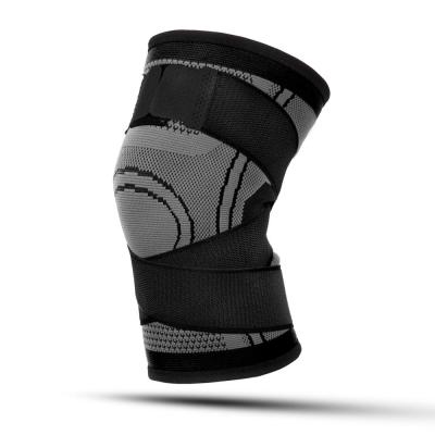 China Universal Wholesale Knitted Elastic Nylon Knee Pads Support Sleeve Compression Sports Knee Brace With Belt for sale