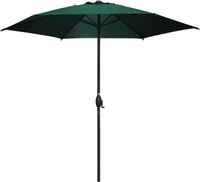 China Durable 9Ft Market Hotel Cafe Restaurant Patio Umbrella Waterproof Manual Push Button Tilt and Furniture Crank Parasol for sale